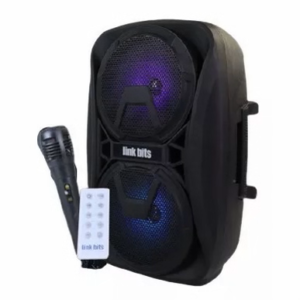 Parlante Portatil Link Bits Bluetooth SD FM con Luz RGB – Negro