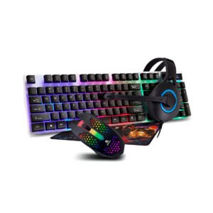 Combo Gamer Teclado + Mouse + Auriculares + Pad Jeqang – RGB