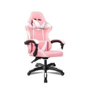 Silla Gamer Ergonómica Reclinable Eco Cuero – Rosa