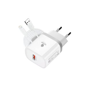 Kit Cargador + Cable Lightning + Auriculares Inalámbricos + Protector de Cargador Tomate