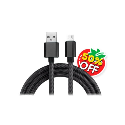 Tomate Promo 50% Off 2x1 en Cable USB Acordonado a Micro USB