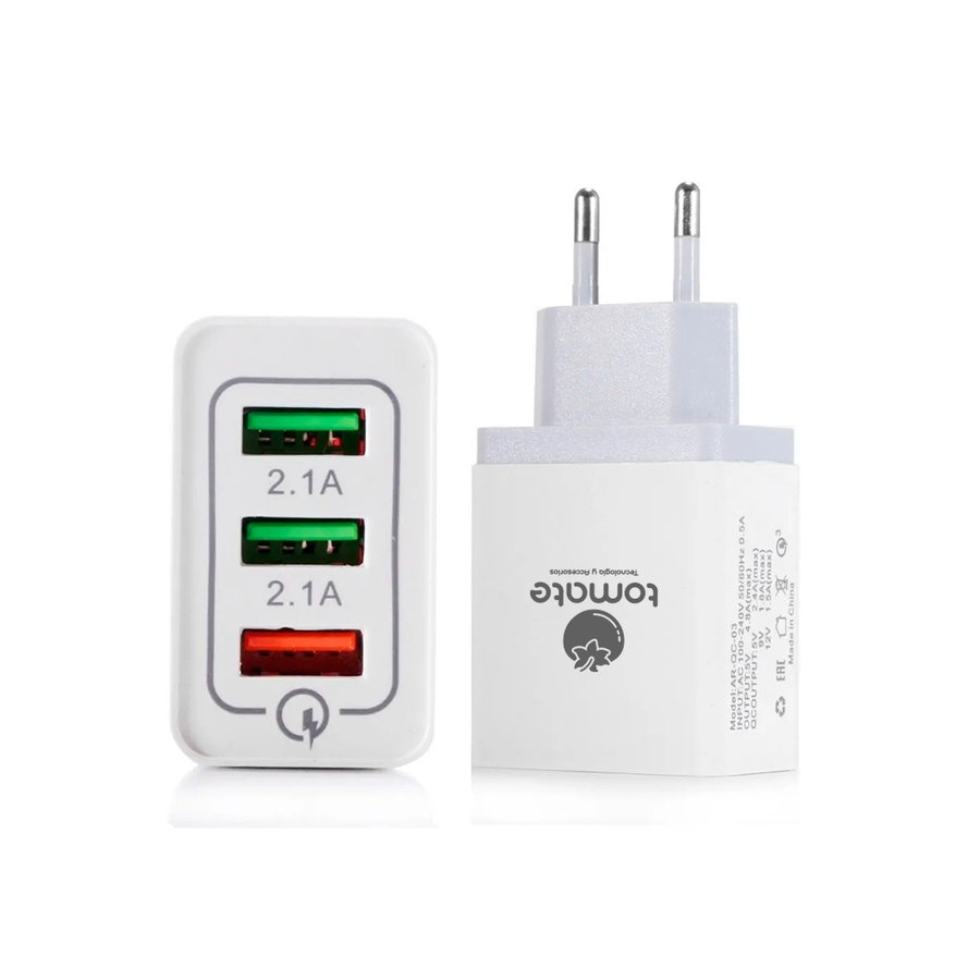 CARGADOR 36W TRAVER CHARGER  TOMATE T-CH002