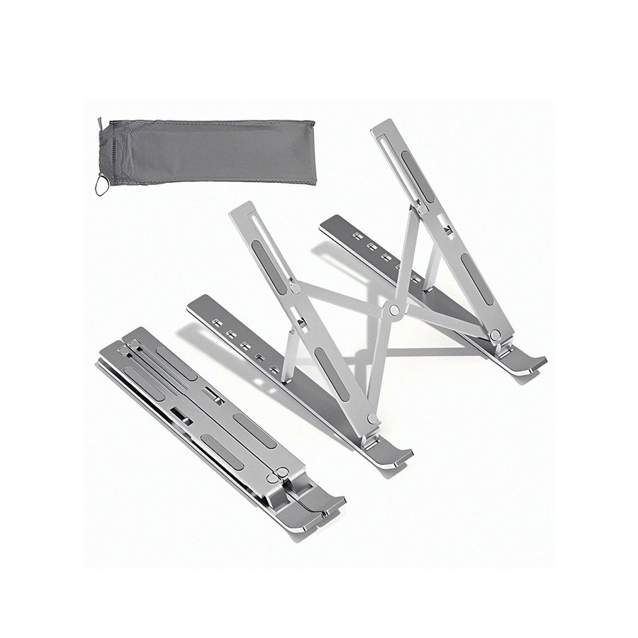 SOPORTE PLEGABLE NOTEBOOK ALUMINIO HASTA 18 PULGADAS