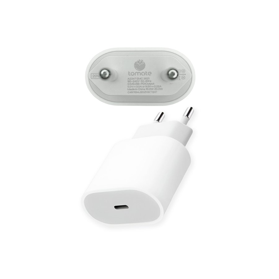 CARGADOR DE PARED USB-C 20W TOMATE T-CH003