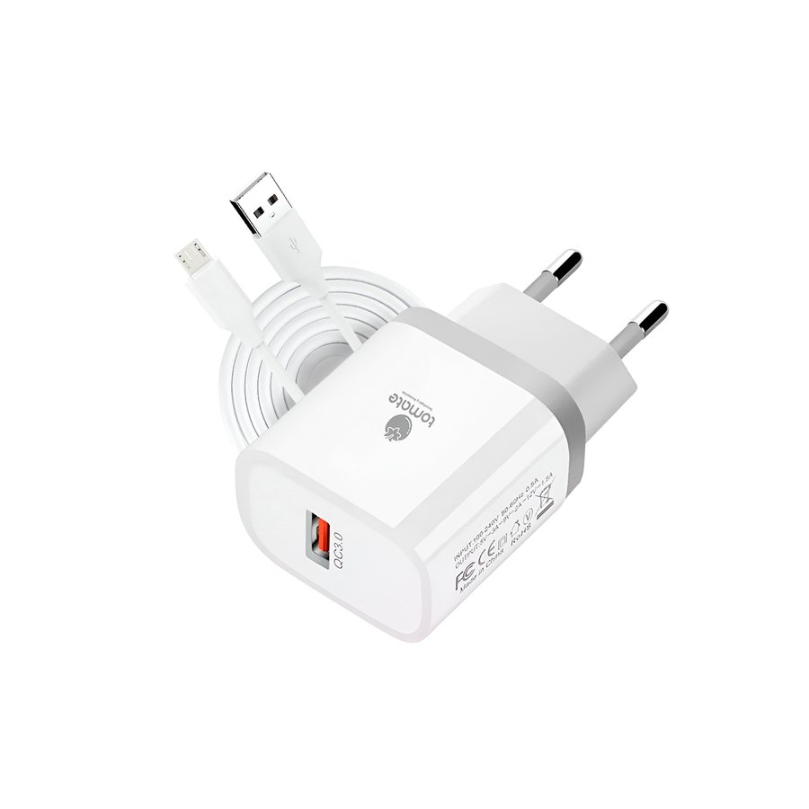 CARGADOR 20W + CABLE T-CH008 TOMATE - MICRO