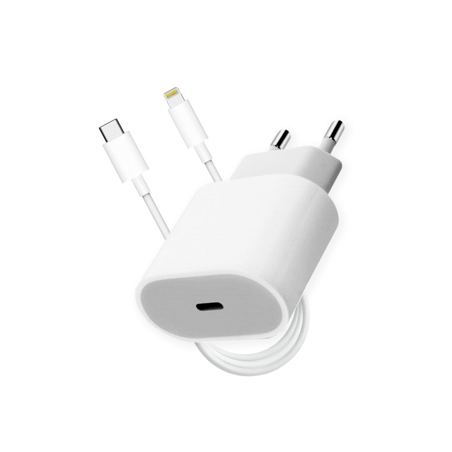 COMBO FICHA 20W USB-C + CABLE USB-C TO LIGHTNING - TOMATE