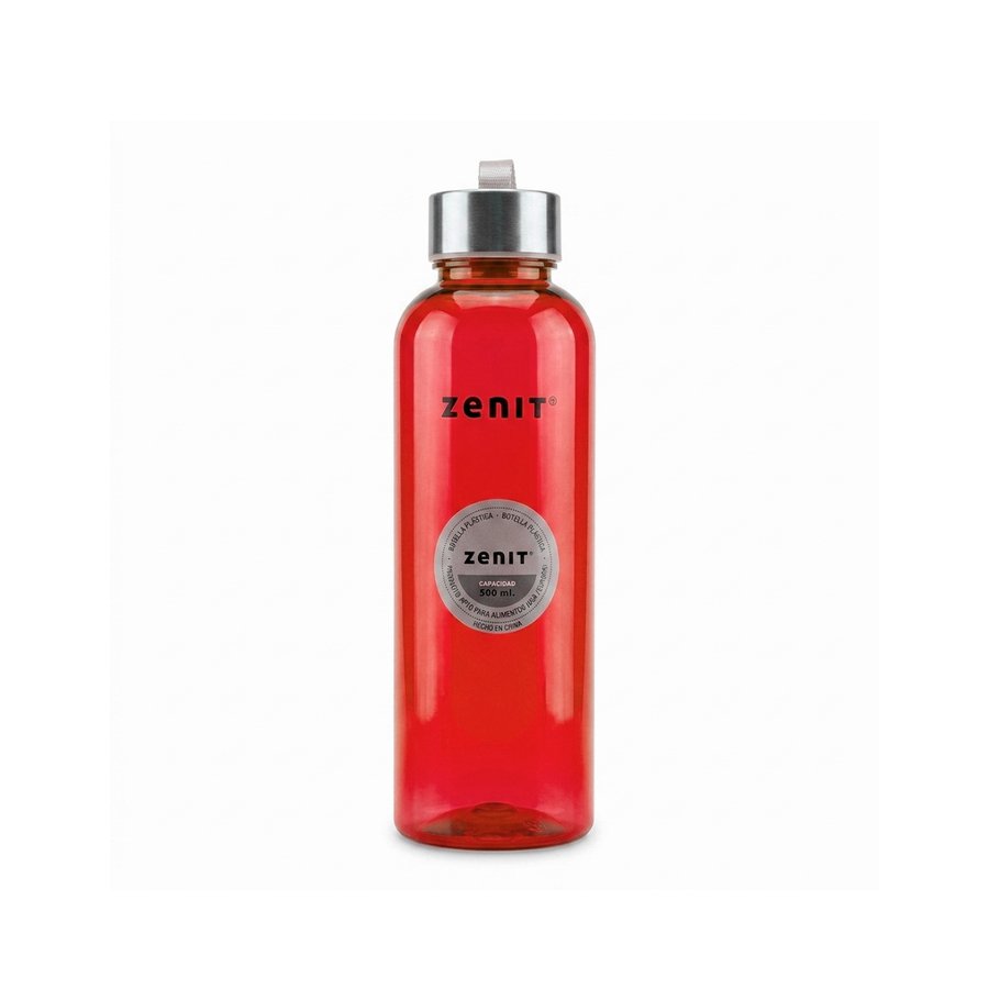 BOTELLA ZENIT PLASTICA 500ML ROJO Z002R