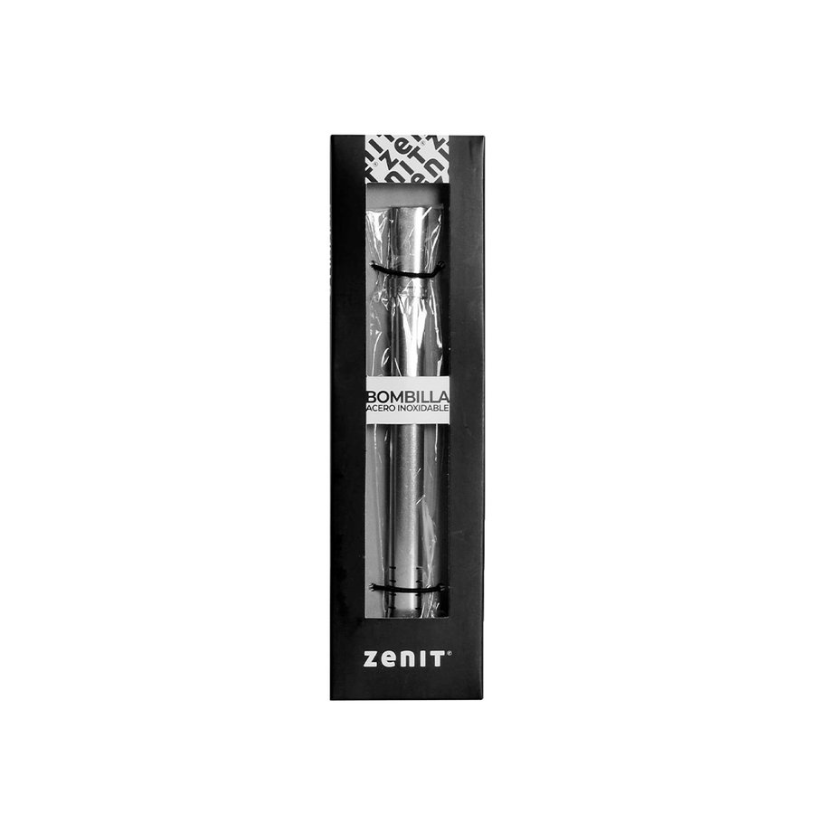 BOMBILLA ACERO PLANA EN CAJA ZENIT PLATEADA