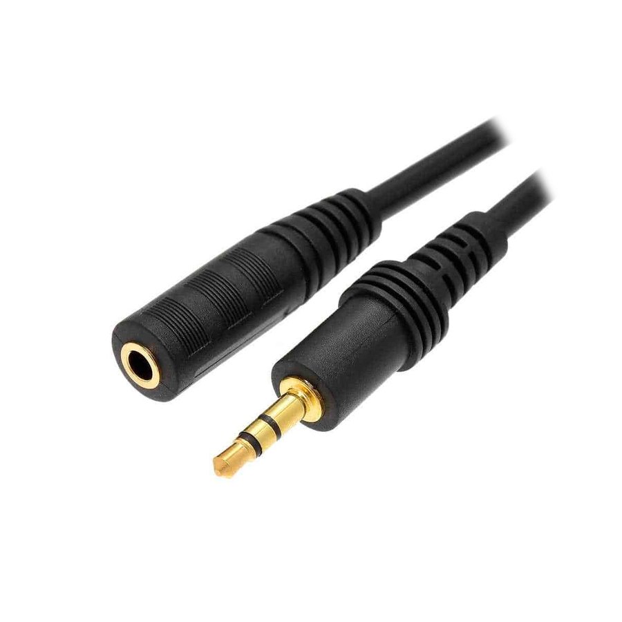 CABLE AUXILIAR ENTENSOR MACHO / HEMBRA 1.5 METROS NEGRO JK