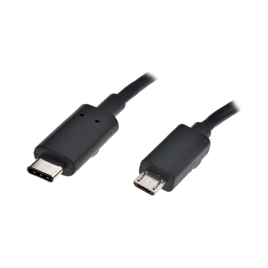 CABLE MICRO USB A TIPO C 1 MT NEGRO/GRIS
