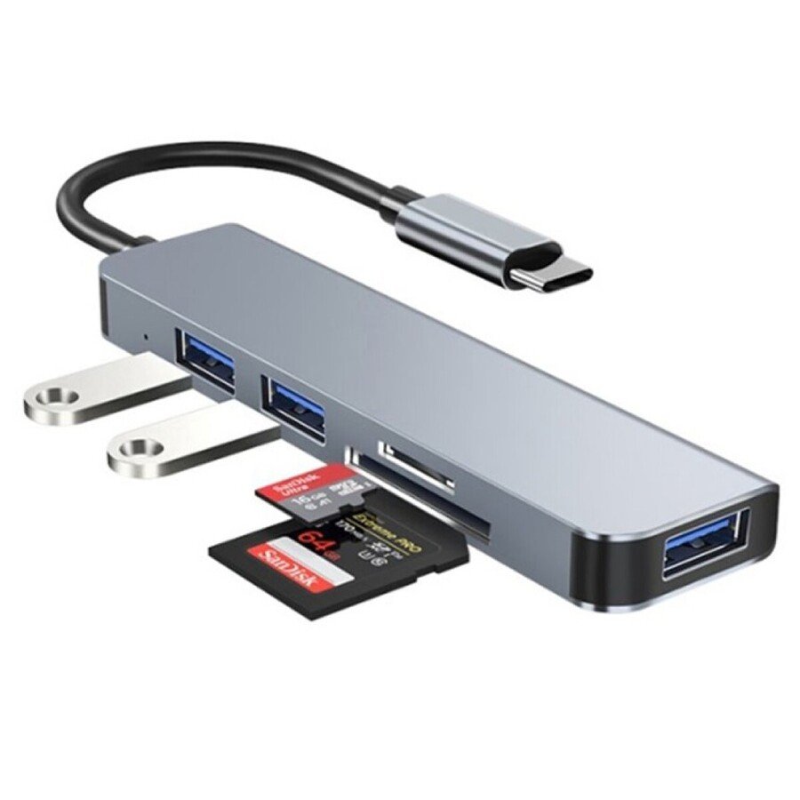 HUB USB-SD/TF 3.0 & 2.0 - 5 EN 1