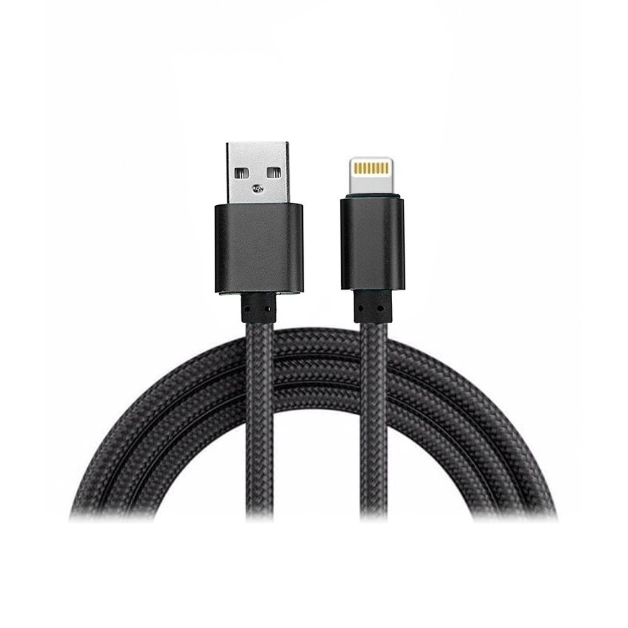 CABLE ACORDONADO USB - LIGHTNING 2 METROS