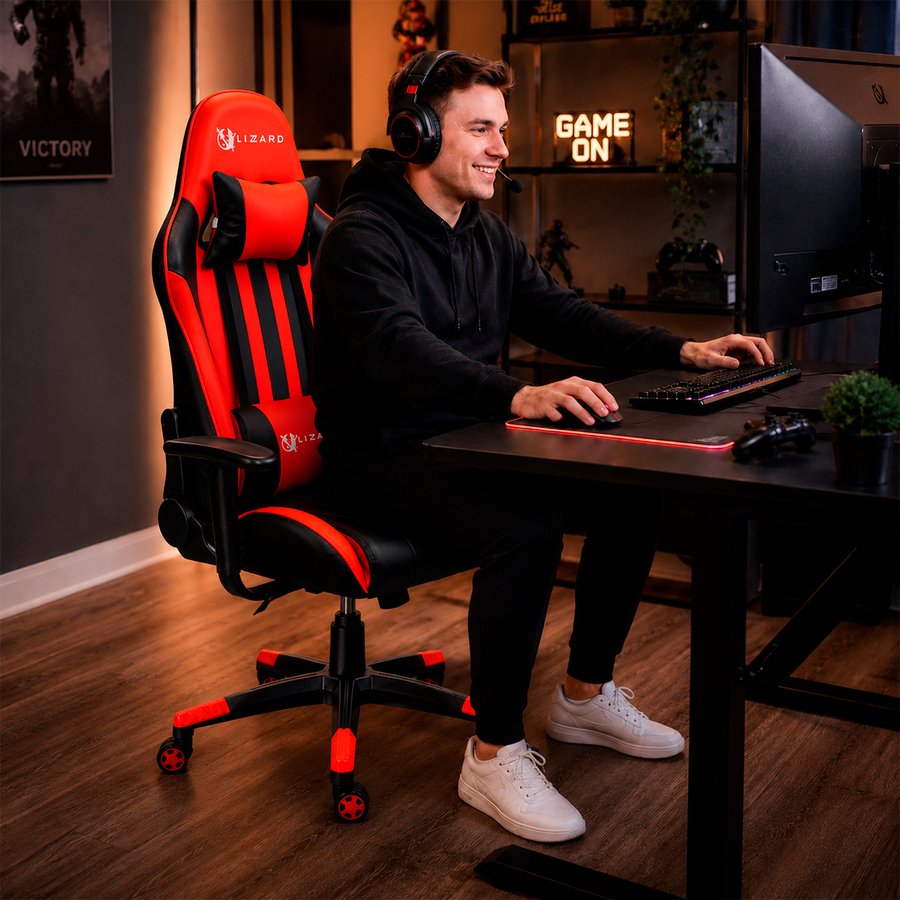SILLA GAMER XZZ-SG-01A - X-LIZZARD ROJO