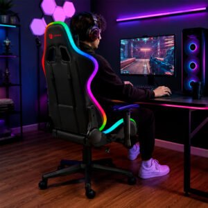 SILLA GAMER XZZ-SG-04 - X-LIZZARD CON LUCES RBG