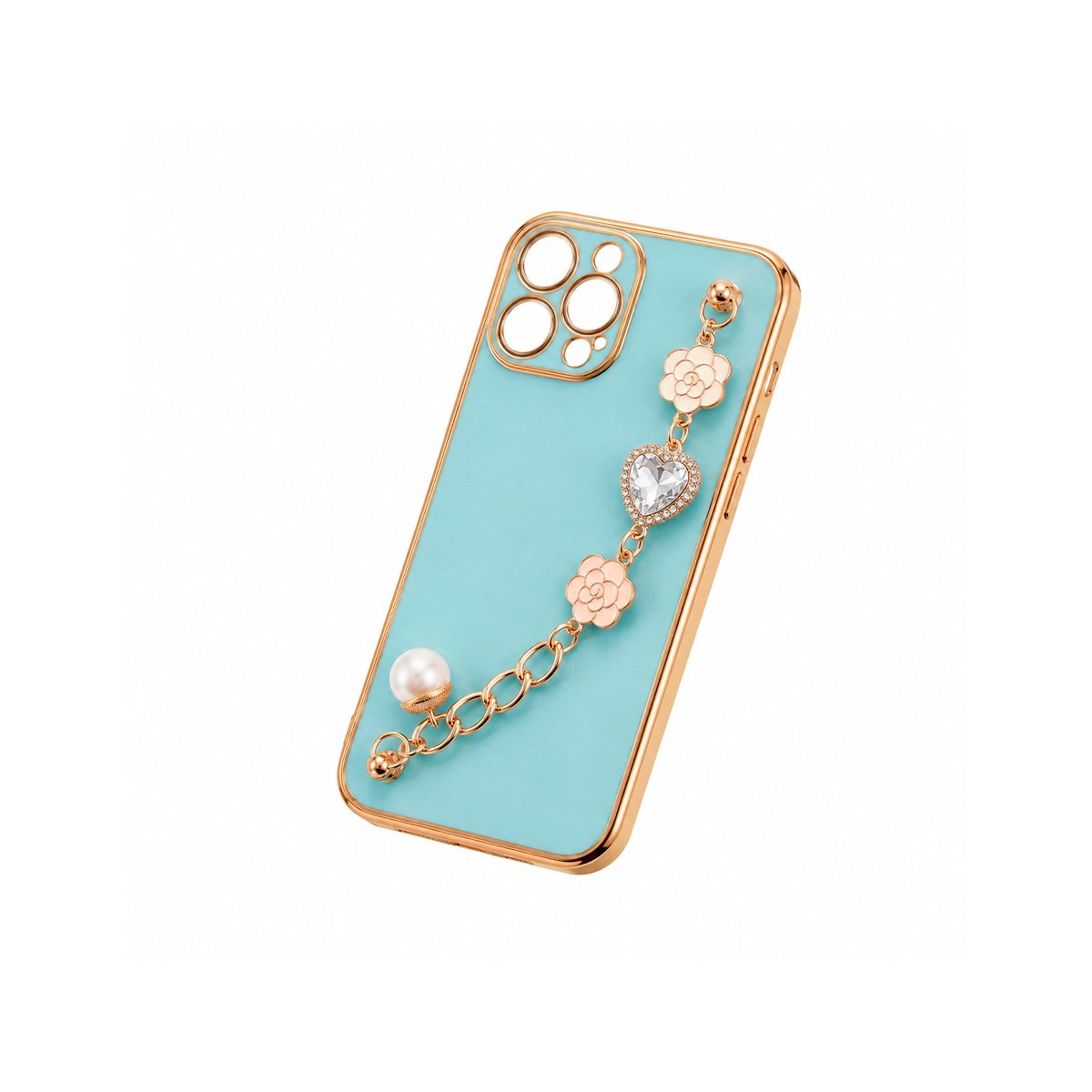 Case TPU Con Cadena - Celeste
