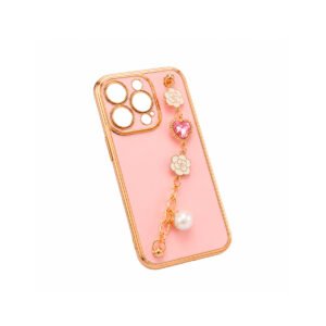 Case TPU Con Cadena - Rosada