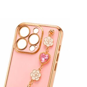 Case TPU Con Cadena - Rosada