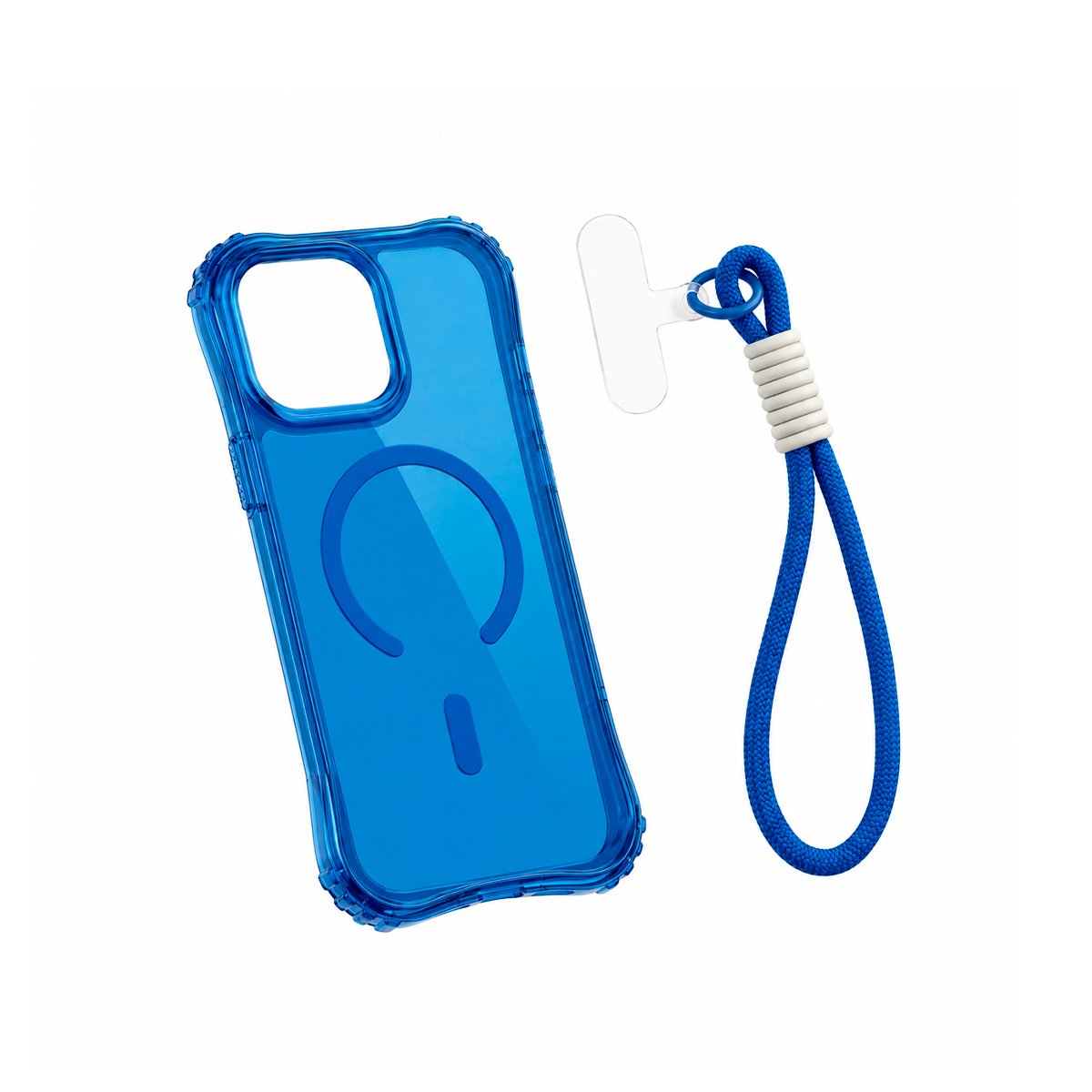 Case Silicona Reforzada con Manilla - Azul