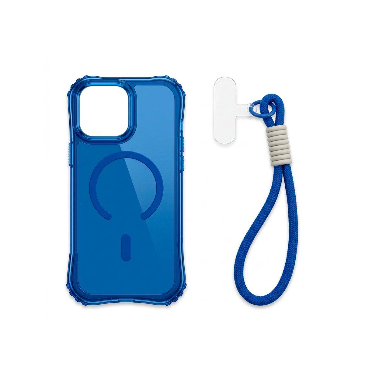 Case Silicona Reforzada con Manilla - Azul