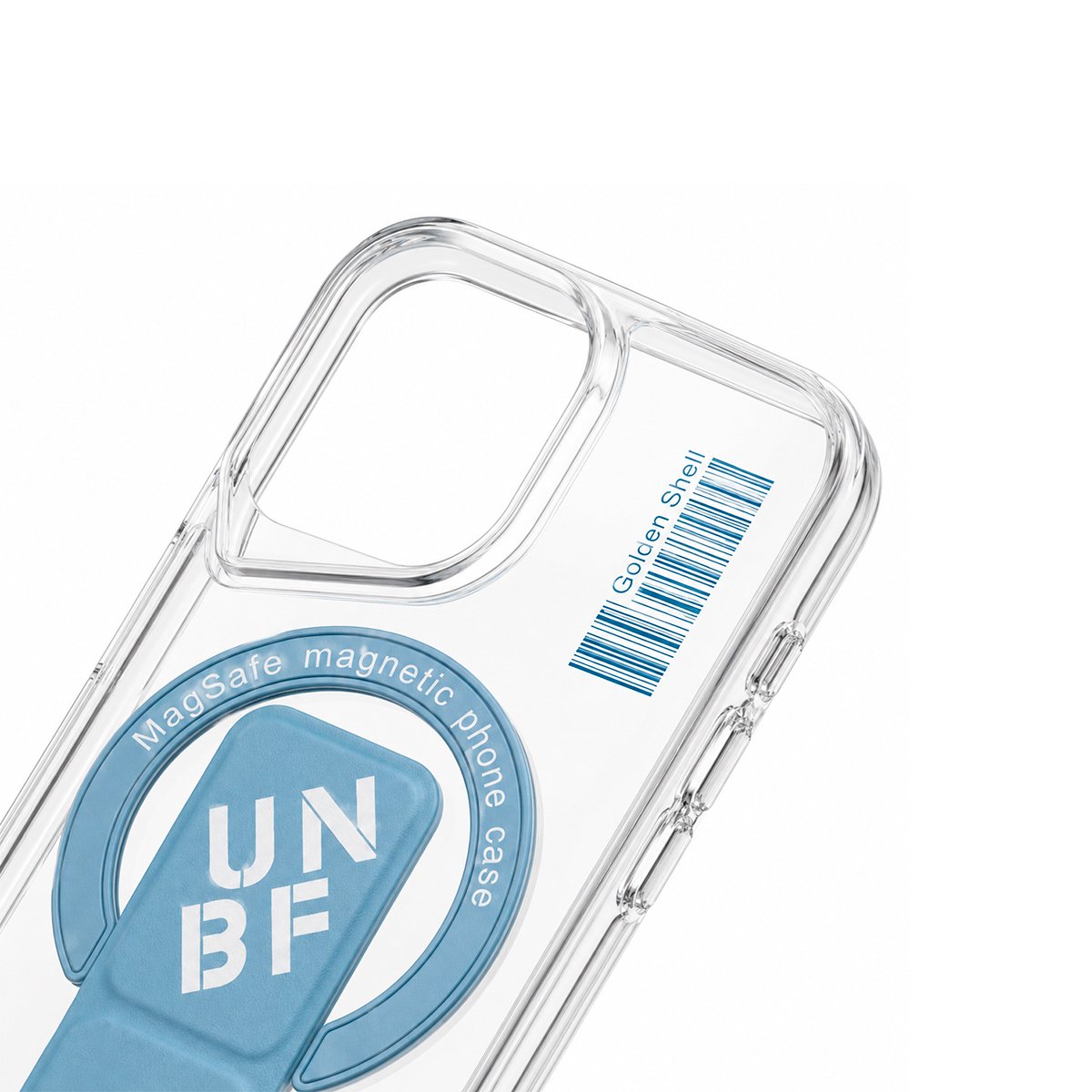 Case Transparente Con Soporte - Azul Patel