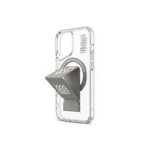 Case Transparente Con Soporte - Gris