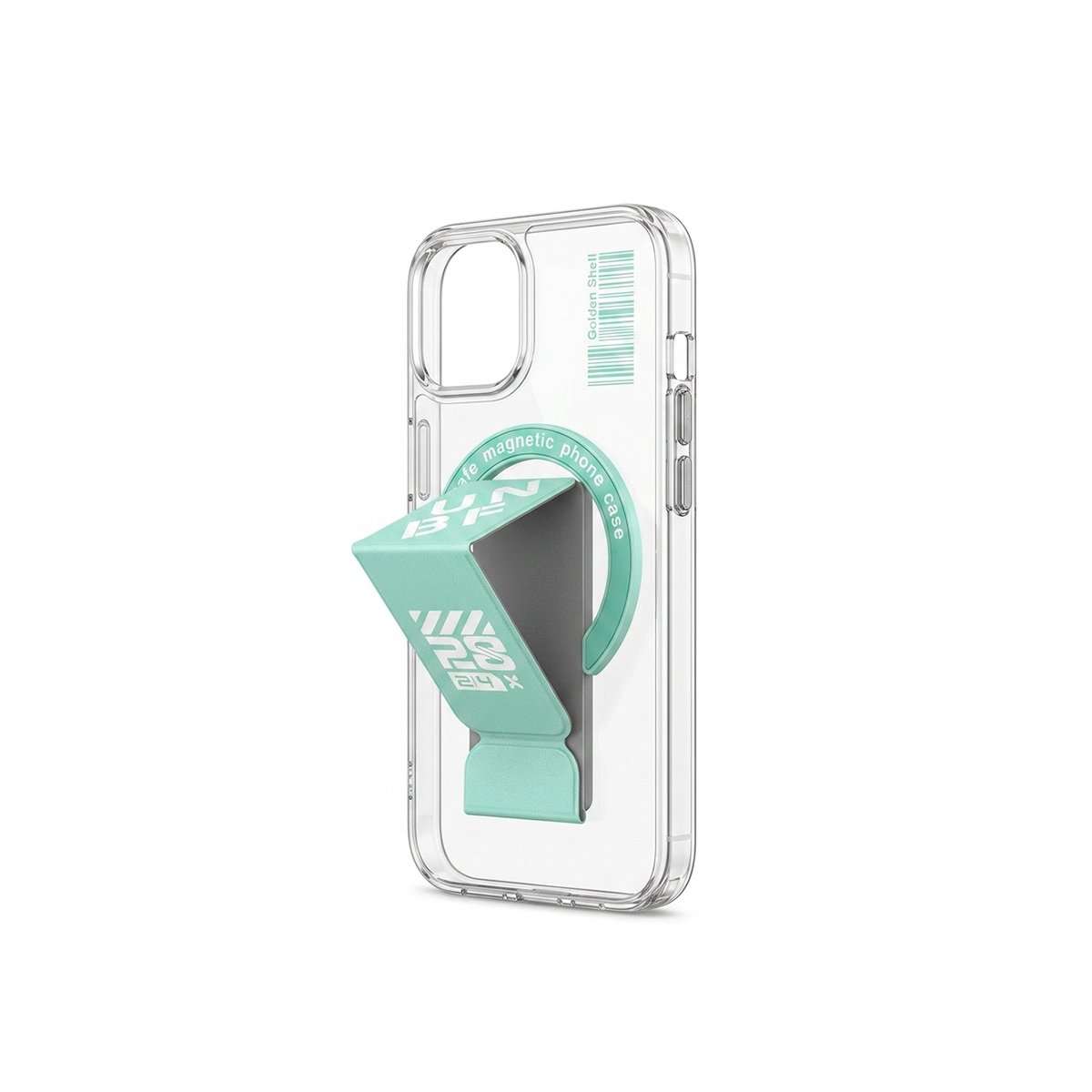 Case Transparente Con Soporte - Verde