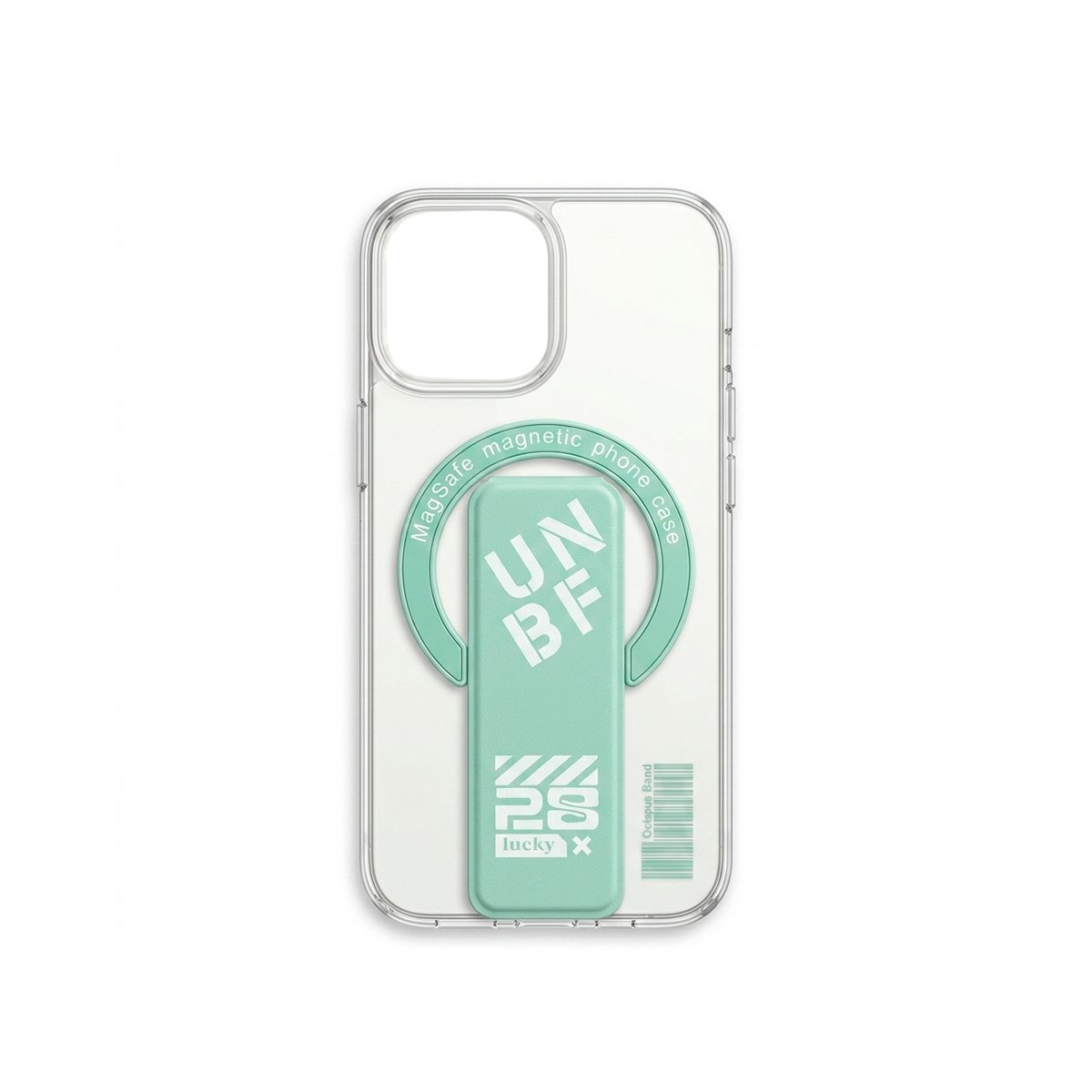 Case Transparente Con Soporte - Verde