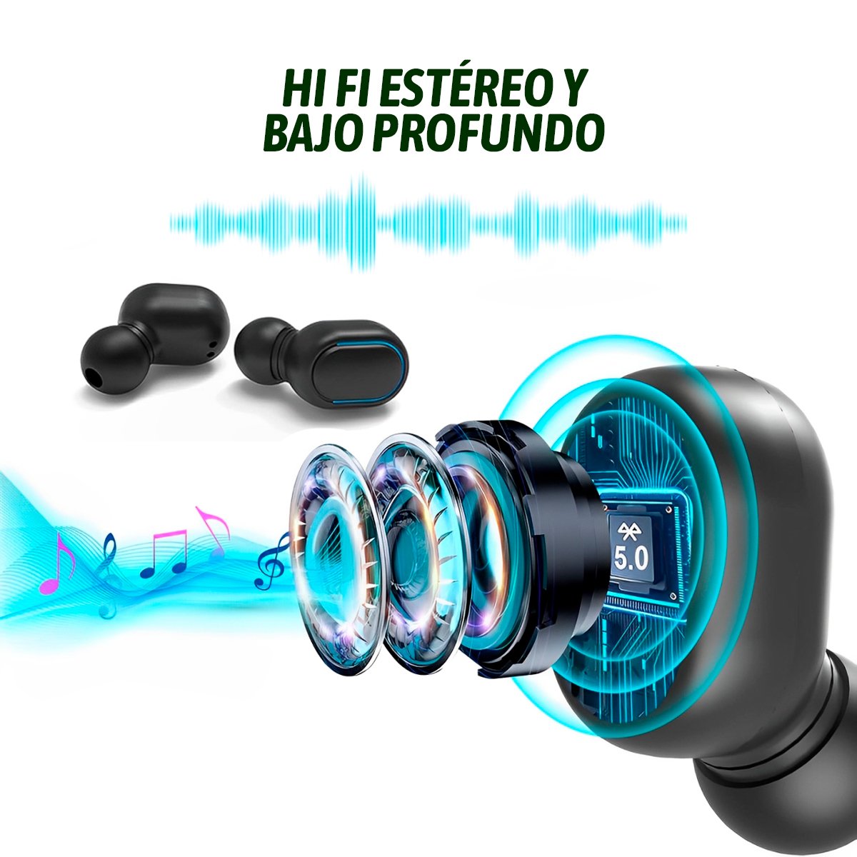 Oferta - AURICULAR INALAMBRICO TOMATE T-BL003 Con 50% OFF