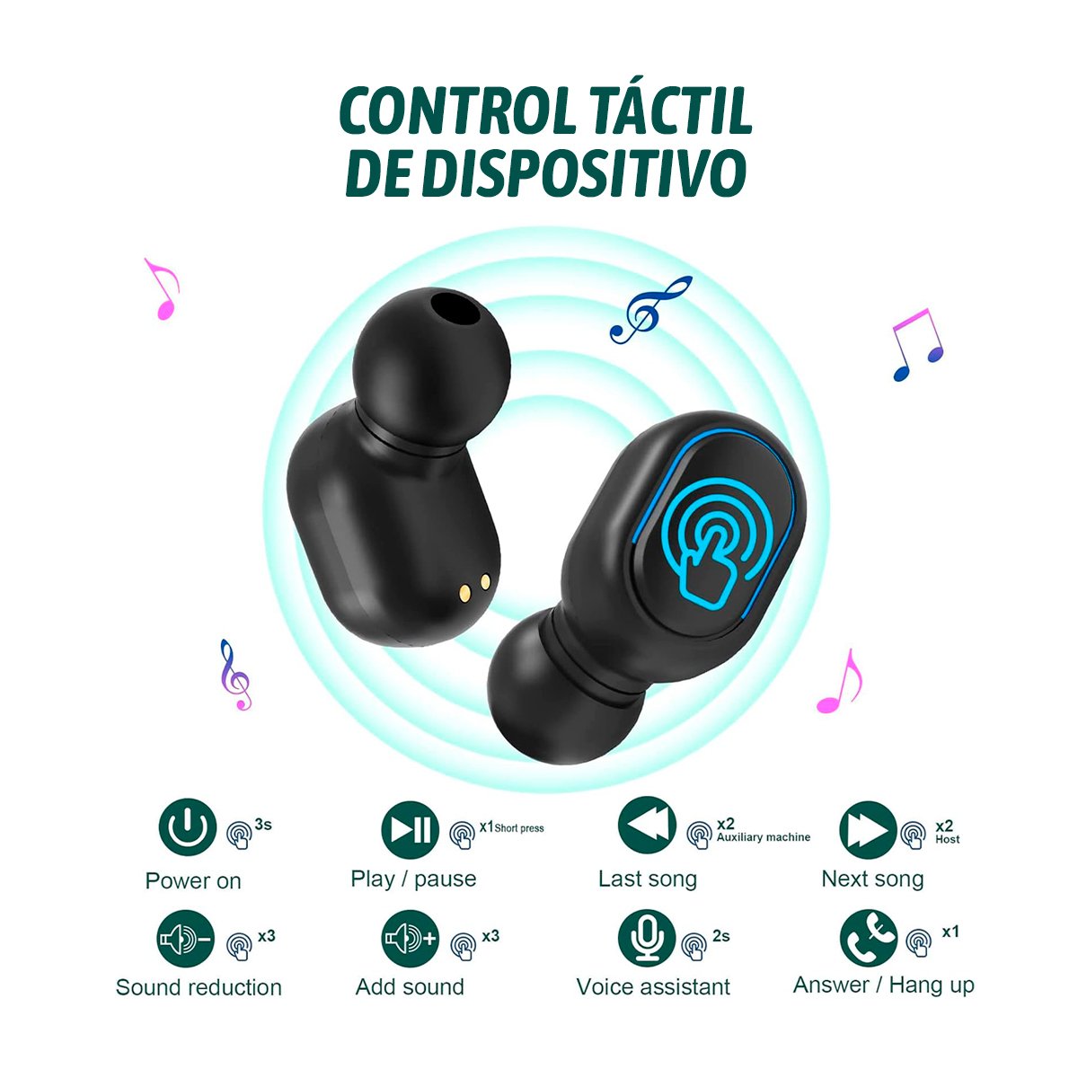 Oferta - AURICULAR INALAMBRICO TOMATE T-BL003 Con 50% OFF