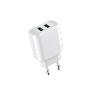 CARGADOR DE PARED DOBLE USB 3400 MAH 10W BLANCO